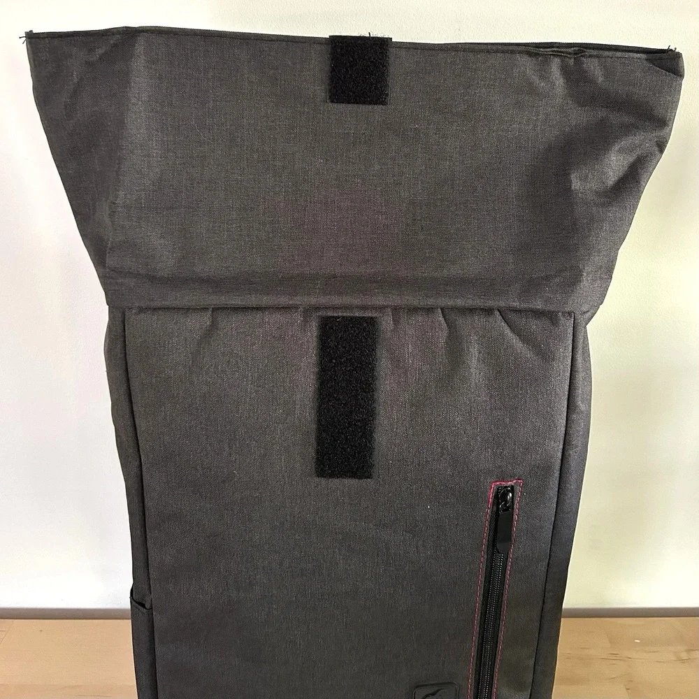 Chipotle RollTop Backpack Gray Ltd Ed Employee Gift SpellOut Fastfood Streetwear